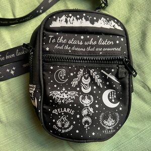 ACOTAR Black & Silver  Crossbody Bag